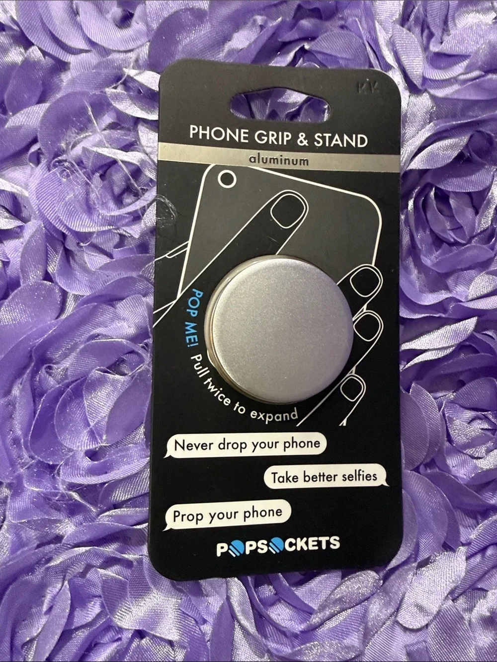 PopSocket Aluminum Phone Grip & Stand — Silver